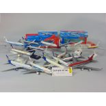 Approx 30 'snap together' models of passenger aeroplanes, some with stands and original boxes,