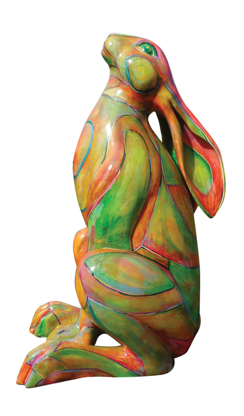 Lepus Pictus by Stephen Belinfante, 152.4cm high (5ft) From the 2018 Cotswolds Area Of Outstanding