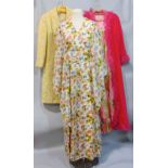 Collection of 1960/70's flamboyant ladies clothing including Kaftan type full length dresses,