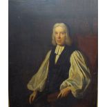 Early 19th Century British School, three quarter length portrait of a seated clergyman in his