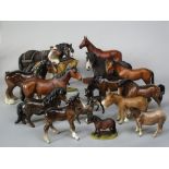 A Beswick mat glazed model of the race horse Arkle, raised on an oval wooden base, together with a