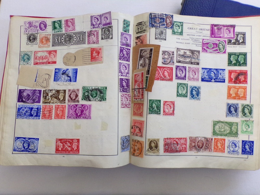 Two Strand and an Improved postage stamp albums containing GB and World stamps - Image 2 of 2