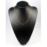 A 9 CT GOLD FANCY LINK NECKLACE (6.4 GRAMS)