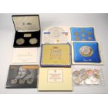 SET OF COINS, CROWN TO 1/4d, 1953, (10), IN UNOFFICIAL PLASTIC CASE, 1982, 1983, 1986, 1988, 1990,