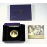 GOLD PROOF ELIZABETH II 80TH BIRTHDAY CROWN, 2006, No. 0638, WITH C OF A, CASED, BOXED AND SLEEVED.