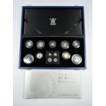 SILVER PROOF SET OF ELIZABETH II QUEEN'S 80TH BIRTHDAY COLLECTION OF COINS, £5 TO 5 PENCE