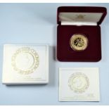GOLD PROOF ELIZABETH II CORONATION JUBILEE, £5, 2003 No. 0719, WITH C OF A, CASED AND SLEEVED.