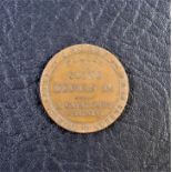 BRITISH TOKENS, LONDON, HALFPENNY SIZE, BRONZED, OB. DEALER IN COINS MEDALS &c, A CATALOGUE