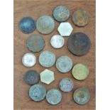 SOUTH AMERICAN 8 REAL, 1791, OTHER SOUTH AMERICAN, EASTERN AND FAR EASTERN COINS, VARIOUS (A LOT).