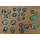 MAXIMIAN, (286 - 305 AND 306 - 308) BRONZE FOLLIS, REV. GENIUS STANDING, 38 OTHER ROMAN BRONZE COINS