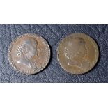 BRITISH 18TH CENTURY TOKEN, MACCLESFIELD, OB. CHARLES ROE, REV. SEATED FEMALE HOLDING COGWHEEL