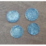 HENRICUS PENNY, TWO OTHER PENNIES AND IRELAND EDWARD I 1d (4)