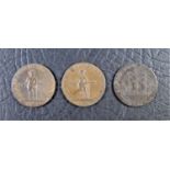 BRITISH 18TH CENTURY TOKENS, WARWICKSHIRE, BIRMINGHAM, HALFPENNY, OB. A BOY STANDING NEXT TO A