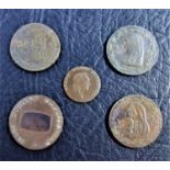 BRITISH 18TH CENTURY TOKENS, SHROPSHIRE, SHREWSBURY, HALFPENNY, OB. SHIELD OF ARMS OF SHREWSBURY, ?