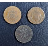 BRITISH 18TH CENTURY TOKENS, SCOTLAND, INVERNESS, HALFPENNY, OB. A POSY OF A ROSE AND THISTLE