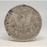 USA MORGAN DOLLAR 1921 D, DOLLAR 1926, HALF DOLLAR, 1945 D, IRISH SHILLING, 1928, N EF, 6d, 3d, 1d's