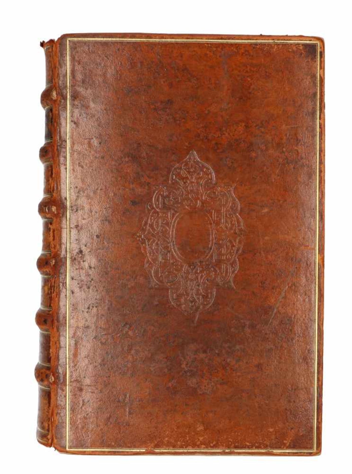 Boek: 'Nieuwe Cronyk van Zeeland', door M. Smallegange, 1696. In 19-eeuwse lederen band. - Image 2 of 5