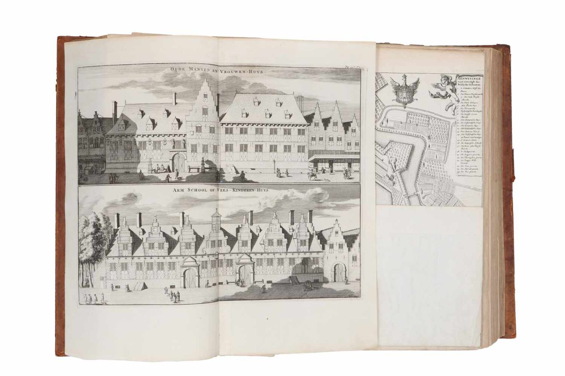 Boek: 'Nieuwe Cronyk van Zeeland', door M. Smallegange, 1696. In 19-eeuwse lederen band. - Image 5 of 5