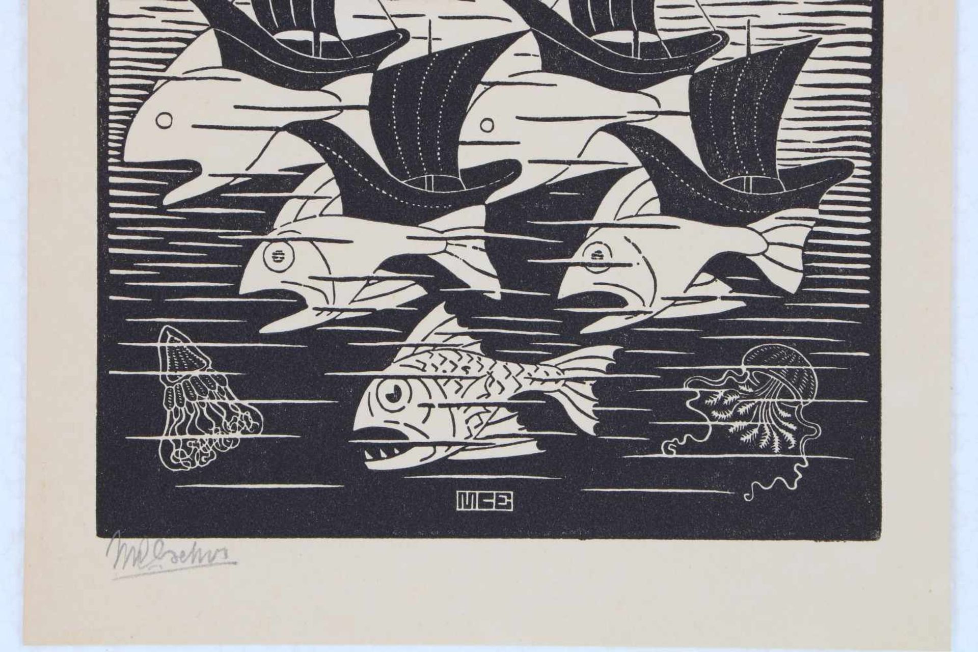Maurits Cornelis Escher (1898-1972) 'Nieuwjaarswens 1949, L. en K. Asselbergs', gesigneerd l.o., - Image 3 of 3
