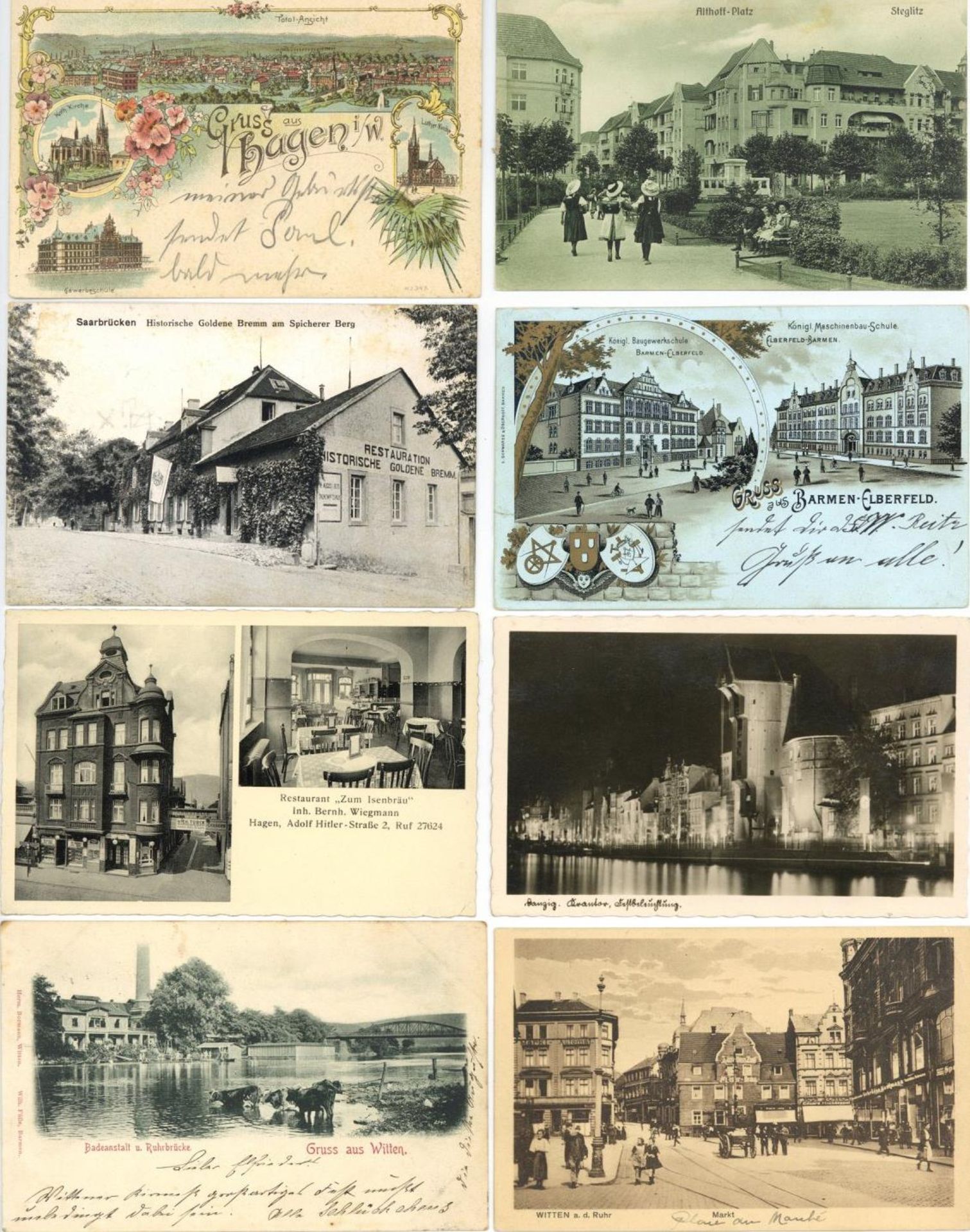 Deutschland Partie mit circa 280 Ansichtskarten vor 1945 dabei auch einige sonstiges Europa