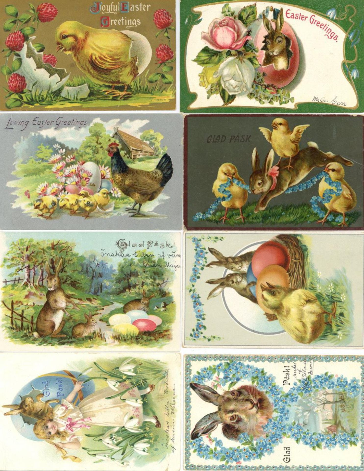 Ansichtskarten,Glueckwunsch,OsternOstern 2 Alben mit circa 300 Ansichtskarten, oft geprägt I-II