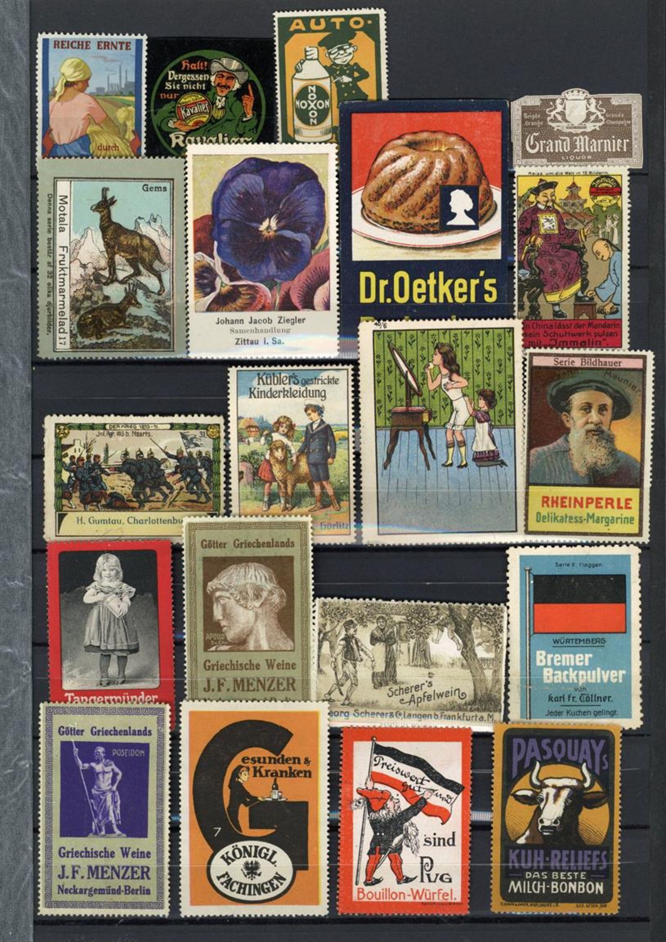 Reklame/Werbung,Marken,sonstigeVignetten Album mit circa 600 Stück I-II