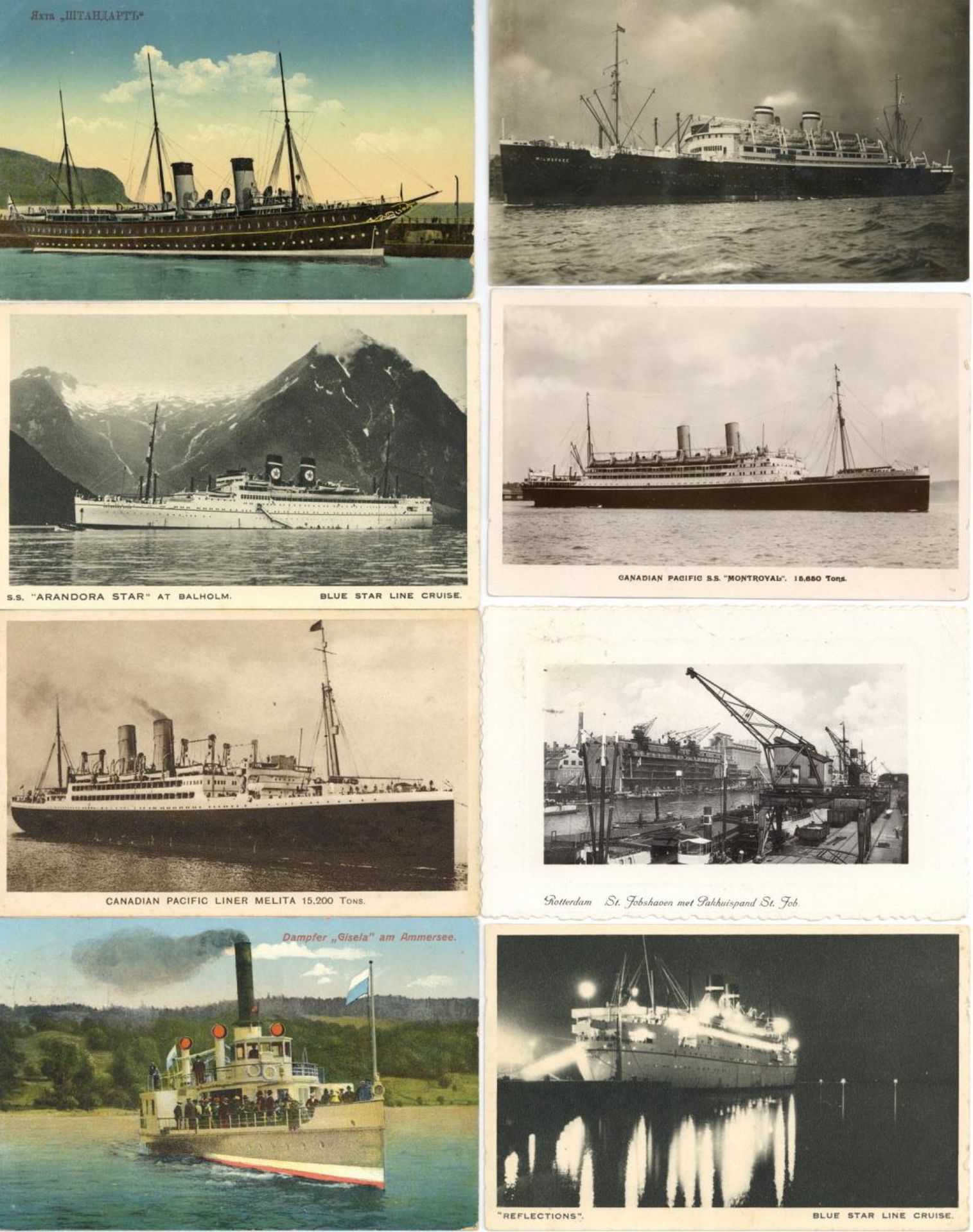 Schiffahrt,Zivil bis WK-II,DampferSchiffe Partie von circa 40 Ansichtskarten I-II