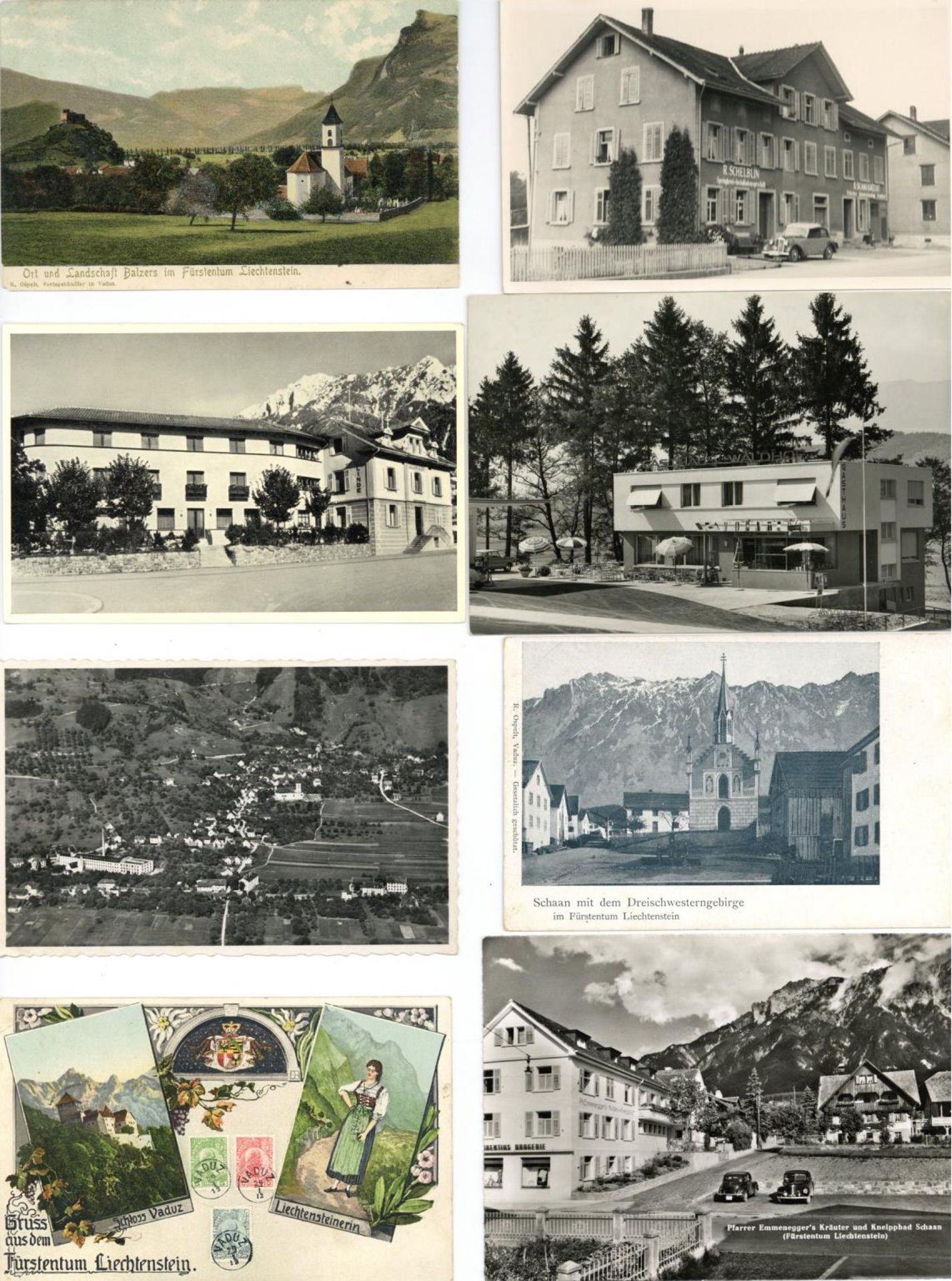 Liechtenstein Partie mit über 200 Ansichtskarten ab 1900 bis 70'er Jahre I-II