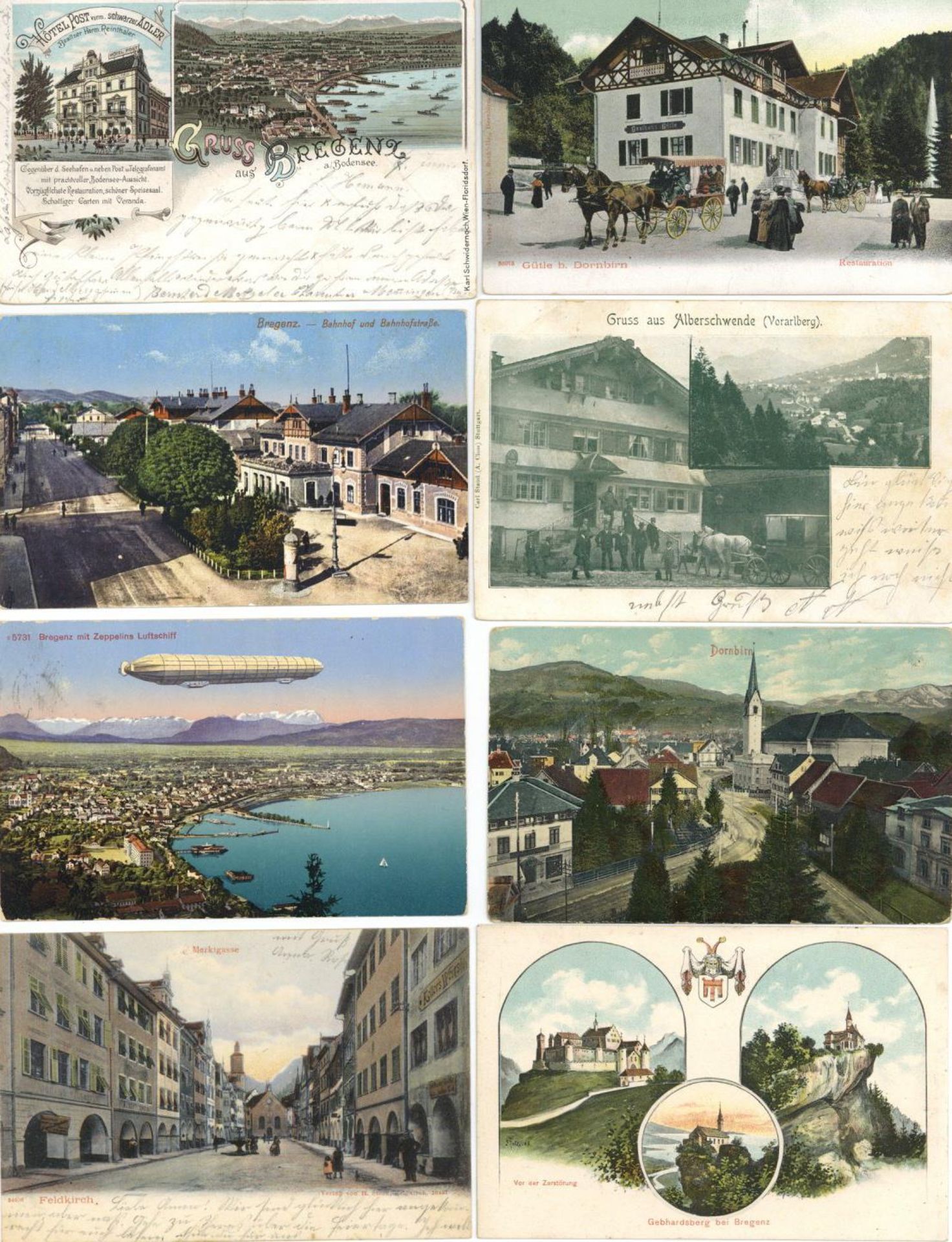 Österreich Vorarlberg Partie mit über 70 Ansichtskarten meist 1900 bis 1940 schönes Lot I-II
