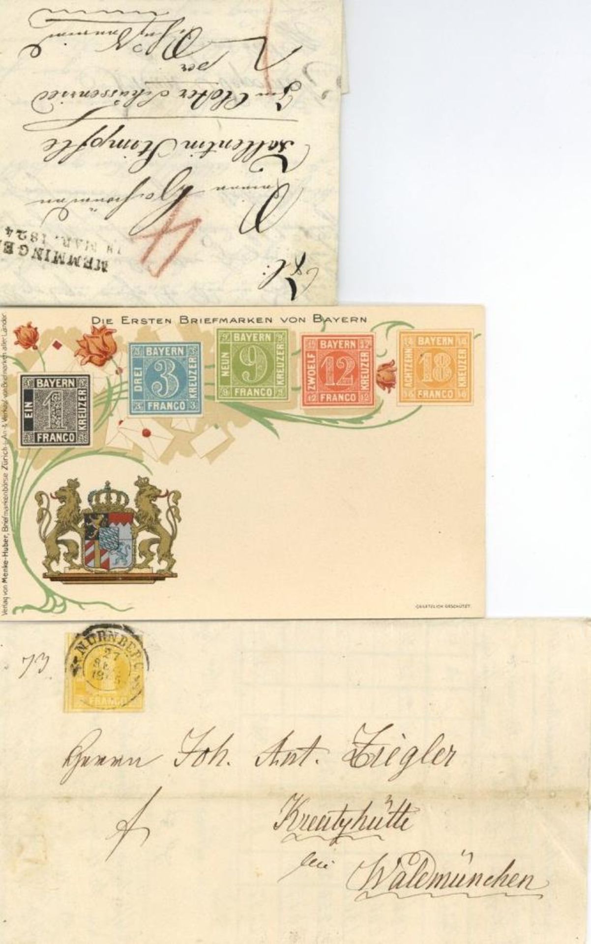 BAYERN, 1824/1918, Spezialsammlung, dabei Vorphilatelie, GA, Briefe, Farbnuancen, PF,