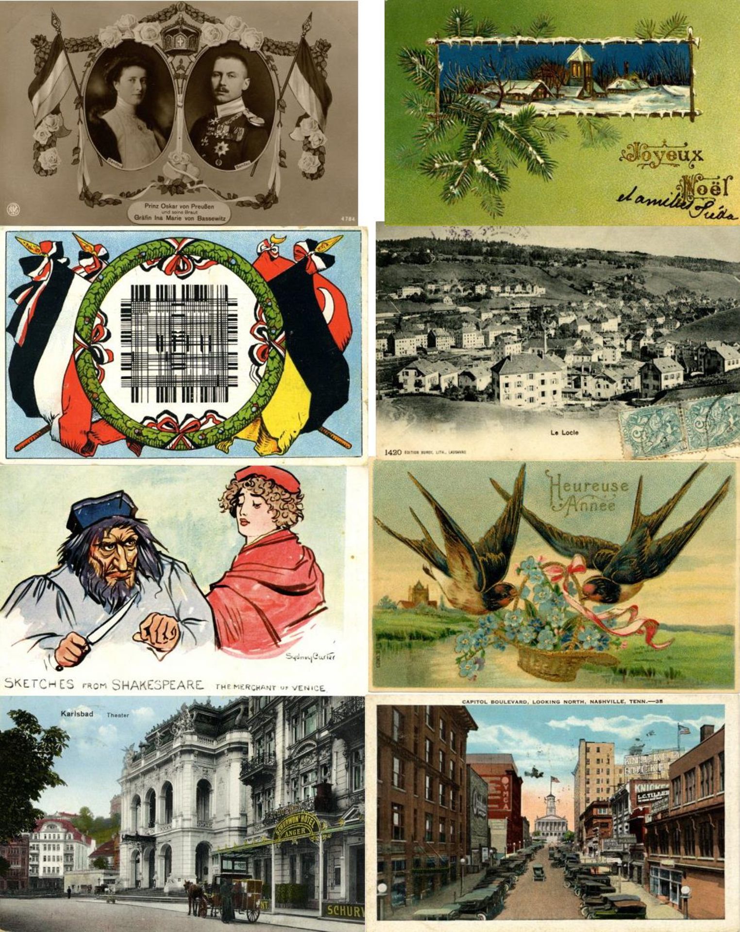 Ausland Topo und Motive Partie mit circa 600 Ansichtskarten meist 1900 bis 1960 interessante