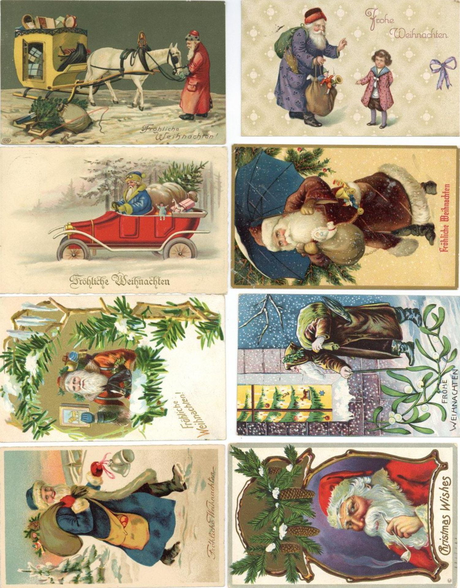 Ansichtskarten,Glueckwunsch,WeihnachtsmaennerWeihnachtsmann Album mit über 170 Ansichtskarten