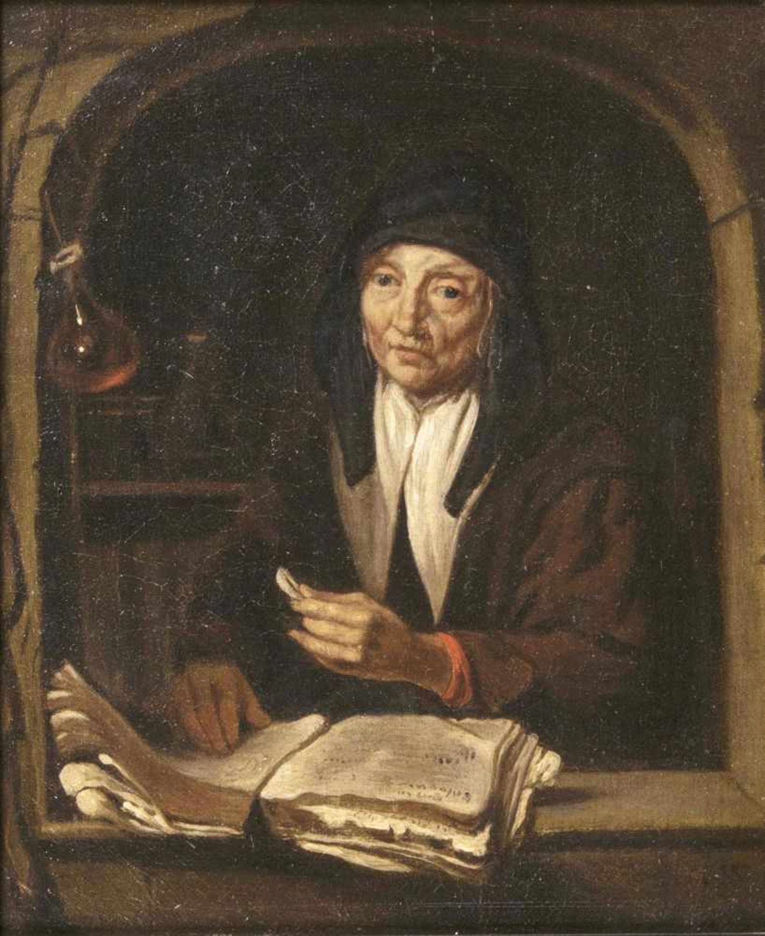 Thomas Wyck(Beverwijck 1616 - Haarlem 1677), zugeschr.Paar GelehrtenportraitsÖl/Lw., je 23,5 x 20 - Image 3 of 3