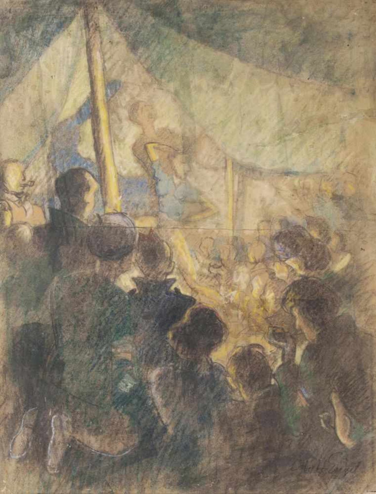 Otto Heinrich Engel(Erbach/Odenwald 1866 - Glücksburg 1949)Im ZirkusPastell, 49 x 37 cm, r. u. sign.