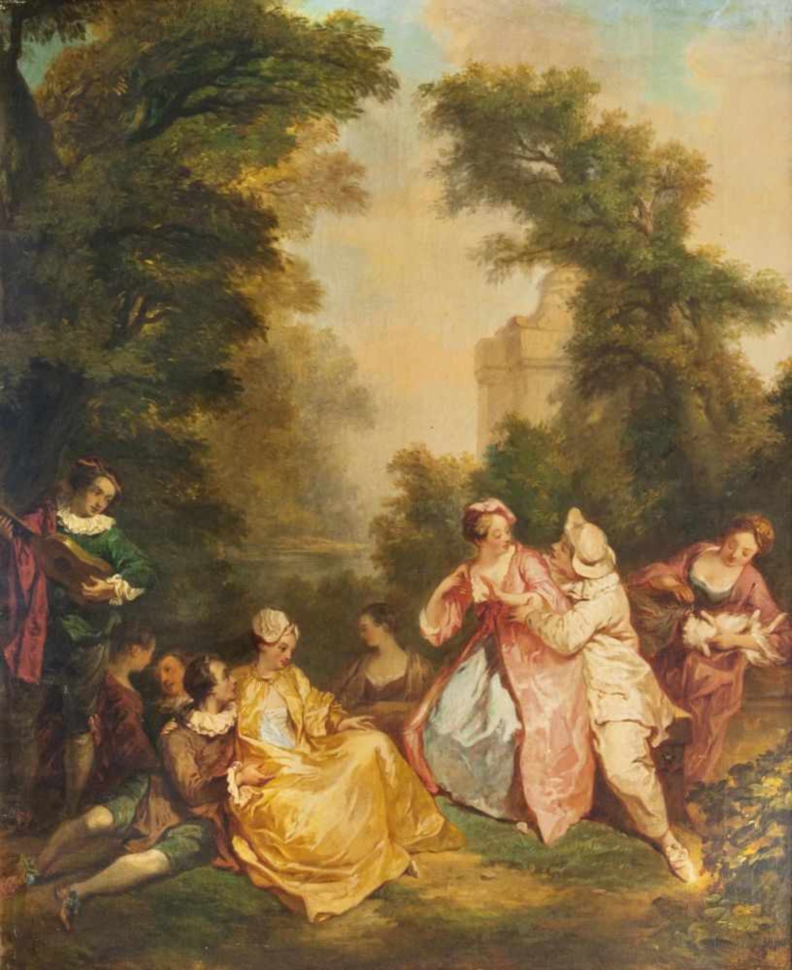 Nicolas Lancret(Paris 1690 - Paris 1743), nachRokoko-Gesellschaft im ParkWohl 2. Hälfte 18. Jh.,