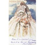 Emil Nolde(Nolde 1867 - Seebüll 1956)Fünf BergpostkartenFarbige Klischeedrucke, 9 x 14 cm, in den