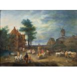 Jan Brueghel d.J.(Antwerpen 1601 - Antwerpen 1678), nachDorfeingang mit Windmühle und