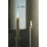 Gerhard Richter(Dresden 1932)Zwei KerzenFarboffset, 15 x 10,5 cm, o. Mitte handsign. Richter,