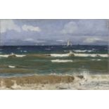 Victor Qvistorff(Aarhus 1883 - Kopenhagen 1953)Abend am Strand von LiselejeÖl/Karton, 31 x 48 cm, r.