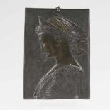 Reliefporträt 'Contessina de Bardi' nach Donatello19. Jh. Bronzerelief mit brauner Patina. Nach