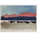 Siegward Sprotte(Potsdam 1913 - Kampen/Sylt 2004)Roter Himmel über SyltFarbsiebdruck, 25,5 x 37,5