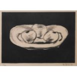 Georges Braque(Argenteuil 1882 - Paris 1963)Pommes sur fond noirLithographie, 35 x 51 cm, r. u.