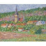 Wilhelm Wieger(Weimar 1890 - Cappeln 1965)Gränna in SchwedenÖl/Karton/Holz, 22,5 x 28 cm, r. u.