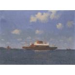 Robert Schmidt-Hamburg(Berlin 1885 - Laboe 1963)Sonderjylland-FähreÖl/Lw./Karton, 31 x 42 cm, r.