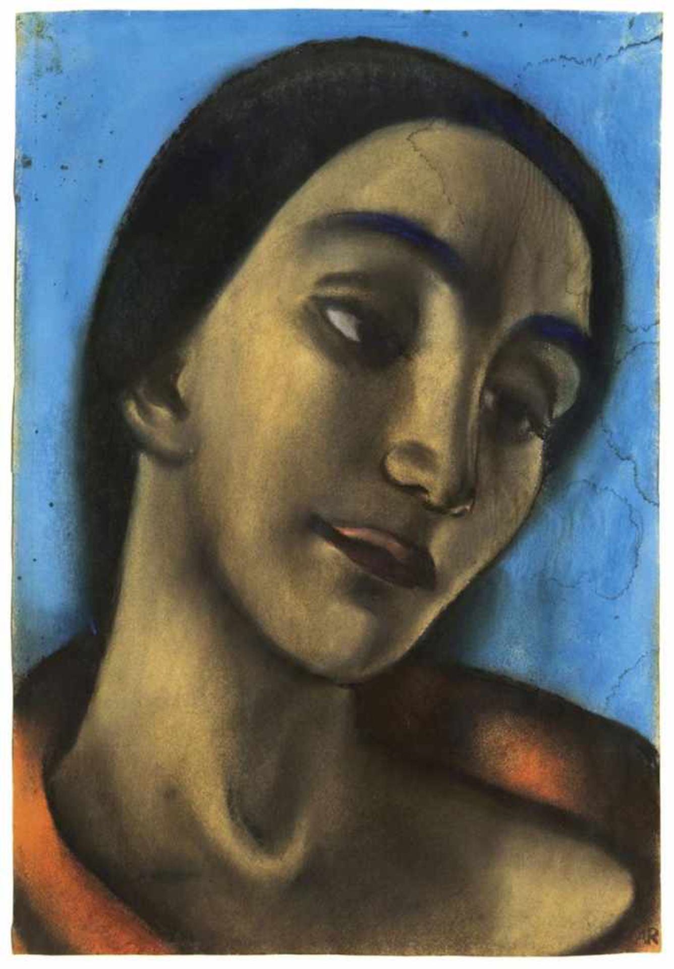 Anita Rée(Hamburg 1885 - Kampen 1933)Geneigter KopfUm 1927, Pastell, 40 x 27 cm, r. u. monogr. AR,