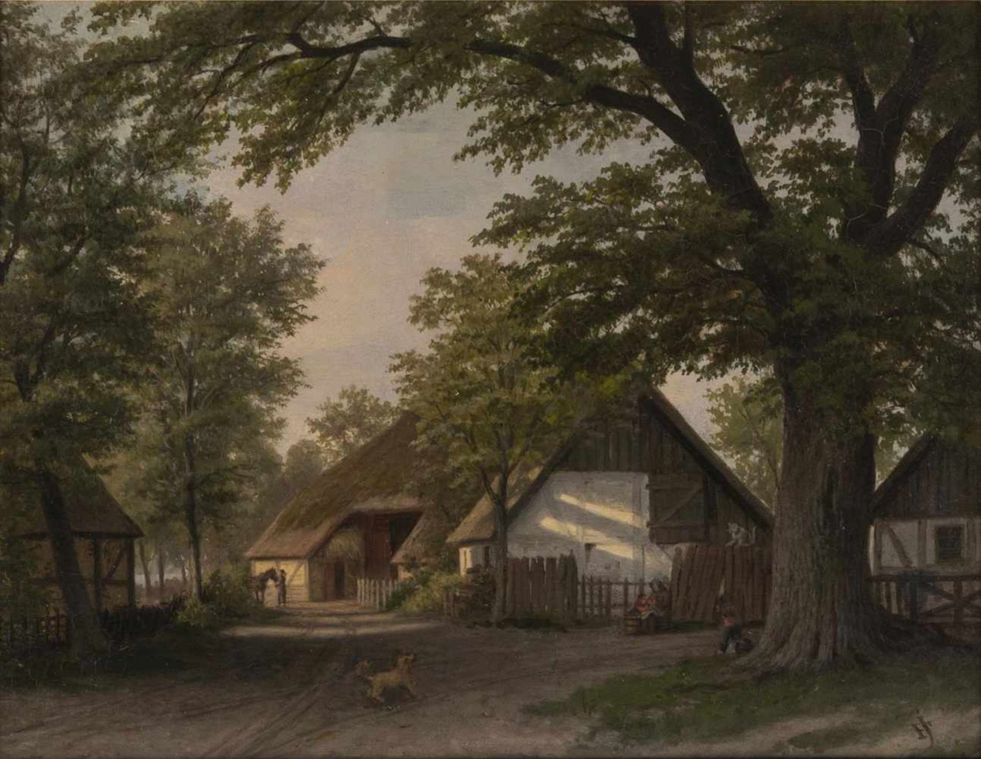 Friedrich Jentzen(Schwerin 1815 - Schwerin 1901)Zippendorf bei SchwerinÖl/Holz, 31,5 x 40 cm, r.