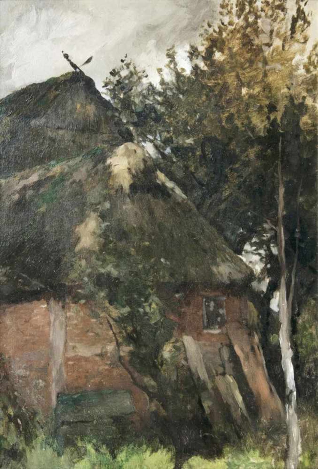 Thomas Herbst(Hamburg 1848 - Hamburg 1915)Alte KateÖl/Karton, 50,5 x 35 cm, l. u. monogr. TH,