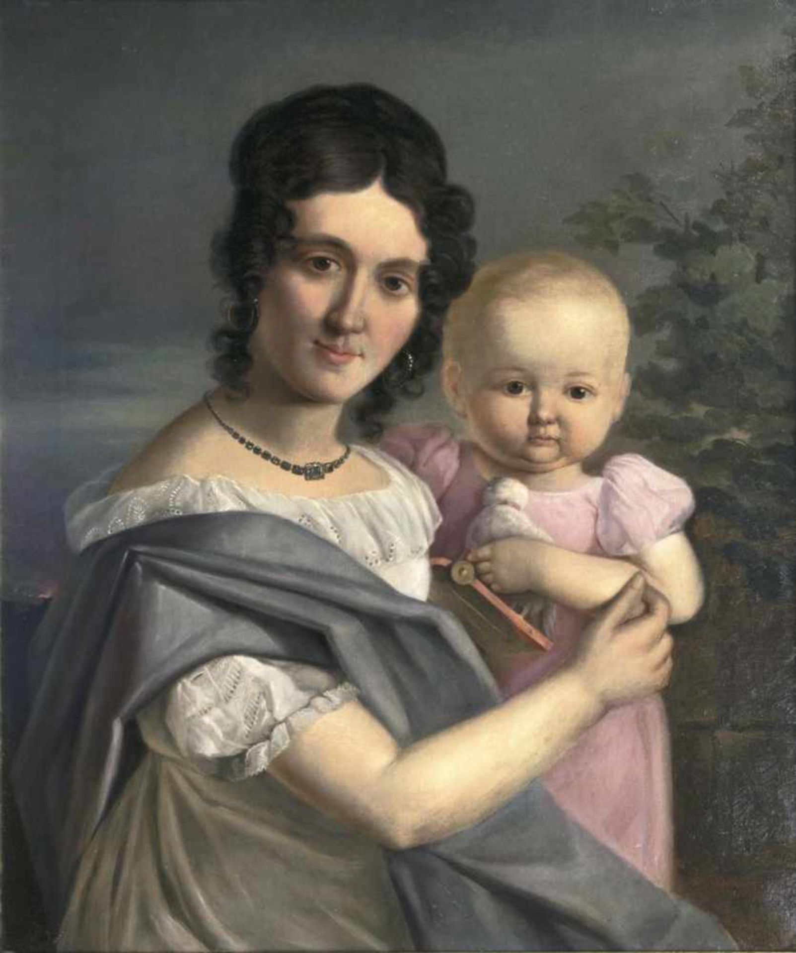 Christian Karl August Schieferdecker(1823 - 1878)Mutter und KindÖl/Lw., 85,5 x 71 cm, r. u. sign.