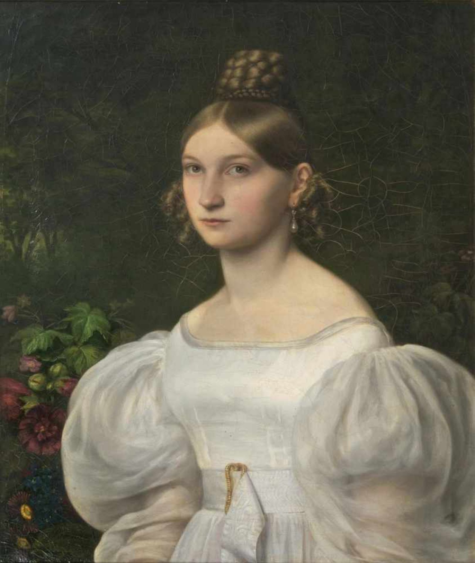 Joseph Bernhardt(Theuern 1805 - Nymphenburg 1885)Amalie SedlmayrÖl/Lw., 66,5 x 55 cm, l. u. sign.