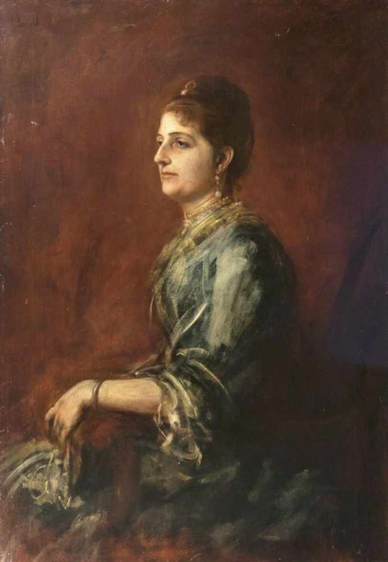 Franz von Lenbach(Schrobenhausen 1836 - München 1904)Margherita di Savoia, Königin von ItalienÖl/